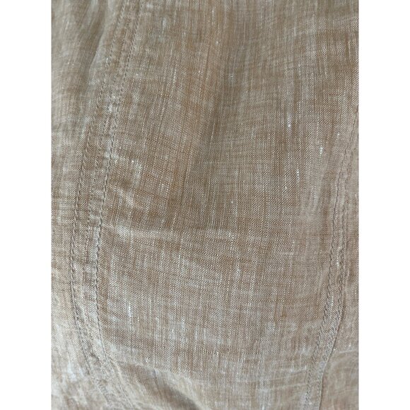 Lou and Grey 100% Linen Blush Asymmetrical Zipper Moto Jacket Size Medium - Picture 9 of 9